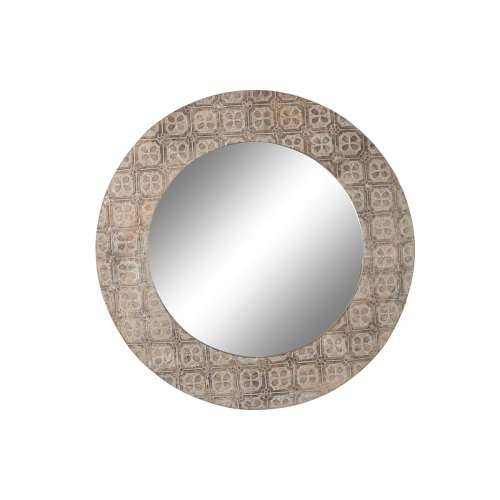 Zidno ogledalo DKD Home Decor Bijela Smeđa Mandala Indijac Decapé 76 x 4 x 76 cm Cijena