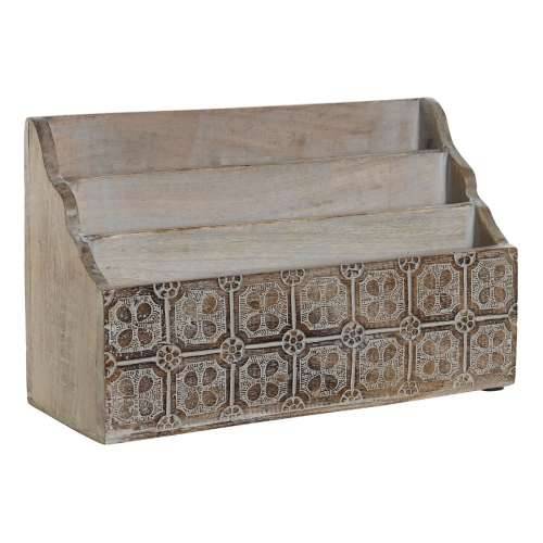 Višenamjenski Organizator DKD Home Decor Bijela Prirodno Drvo Manga 32 x 13 x 21 cm (12 kom.) Cijena