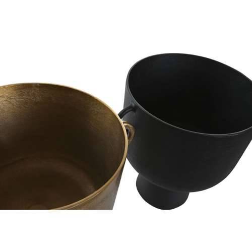 Vrč DKD Home Decor 36 x 29 x 33 cm Crna zlatan Aluminij moderan (2 kom.) Cijena