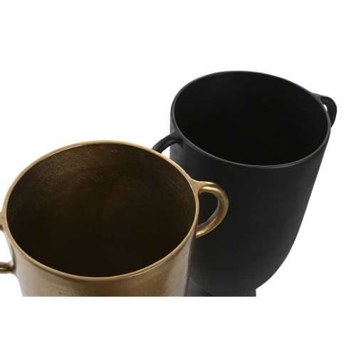 Vrč DKD Home Decor 25 x 18 x 41 cm Crna zlatan Aluminij moderan (2 kom.) Cijena