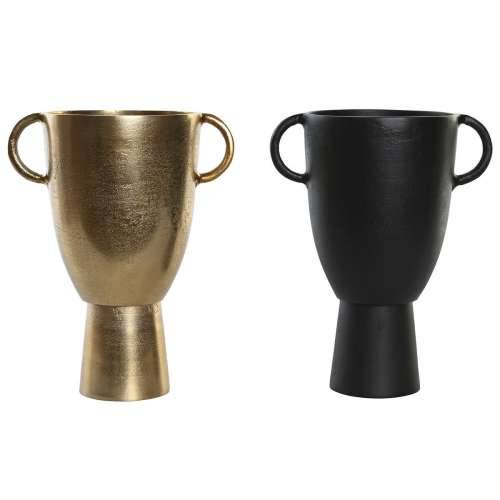 Vrč DKD Home Decor 23 x 16 x 29 cm Crna zlatan Aluminij moderan (2 kom.) Cijena