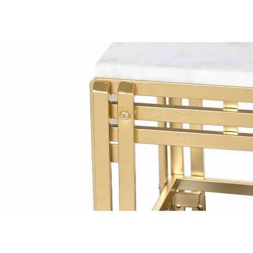 Stolić za dnevni boravak DKD Home Decor Metal Aluminij Mramor 80 x 40 x 40 cm Cijena