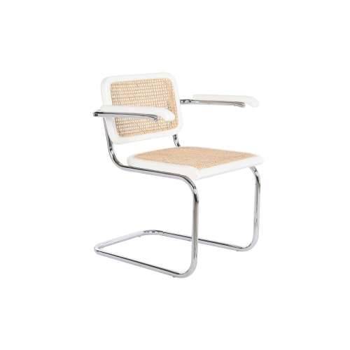 Stolica s naslonjačem za ruke DKD Home Decor Bijela Srebrna Prirodno Ratan Brijestovina 65,5 x 62 x 79 cm Cijena
