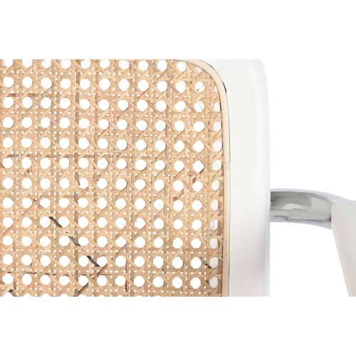 Stolica s naslonjačem za ruke DKD Home Decor Bijela Srebrna Prirodno Ratan Brijestovina 65,5 x 62 x 79 cm Cijena