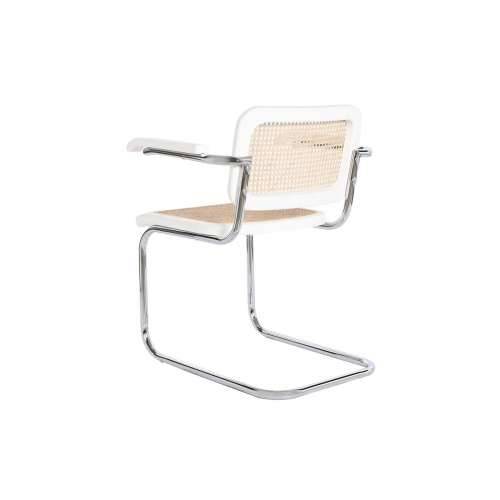 Stolica s naslonjačem za ruke DKD Home Decor Bijela Srebrna Prirodno Ratan Brijestovina 65,5 x 62 x 79 cm Cijena