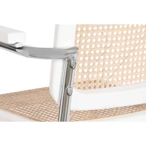 Stolica s naslonjačem za ruke DKD Home Decor Bijela Srebrna Prirodno Ratan Brijestovina 65,5 x 62 x 79 cm Cijena