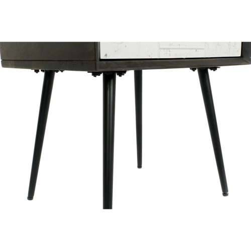 Noćni ormarić DKD Home Decor 45 x 38 x 50 cm Crna Metal Bijela Drvo Manga Wengue Cijena
