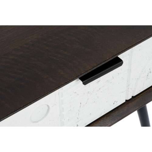 Noćni ormarić DKD Home Decor 45 x 38 x 50 cm Crna Metal Bijela Drvo Manga Wengue Cijena