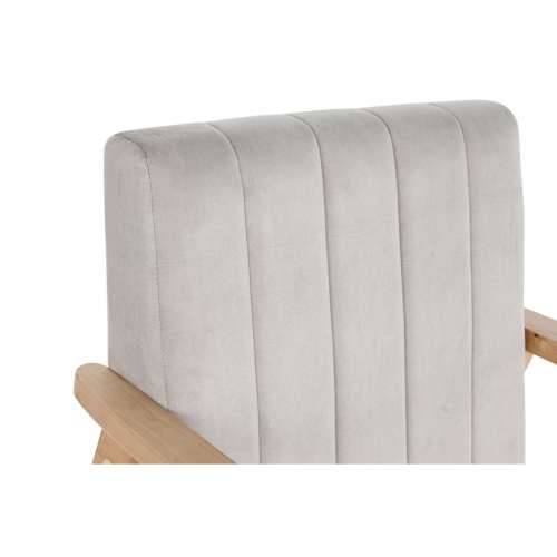 Fotelja DKD Home Decor 63 x 68 x 81 cm Prirodno Siva Bež Borovina Cijena