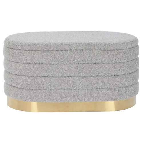 Stolac DKD Home Decor zlatan Svjetlo siva Metal 80 x 41 x 40 cm Cijena