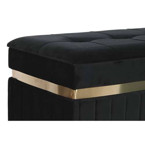 Stolac DKD Home Decor Crna zlatan Zelena Tamno sivo Drvo MDF 70 x 40 x 43 cm Cijena