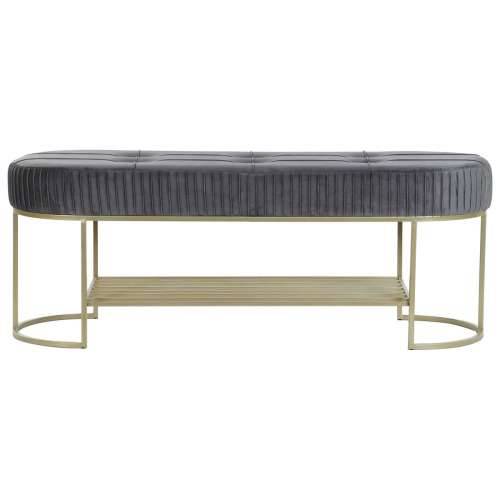 Stolac DKD Home Decor Siva zlatan Metal 120 x 40 x 45 cm Cijena
