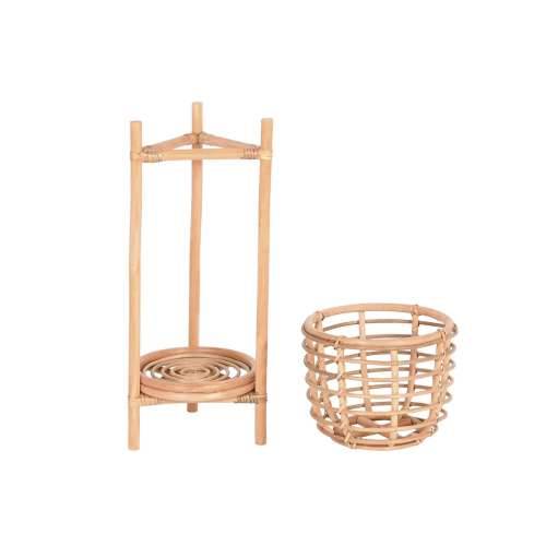 Tegla za biljke DKD Home Decor 25 x 25 x 70 cm Prirodno Ratan Bali Cijena