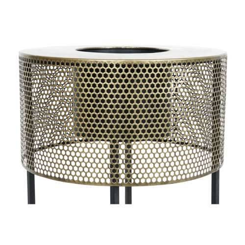 Set žardinjera DKD Home Decor 33 x 33 x 67 cm Crna zlatan Metal Loft Cijena