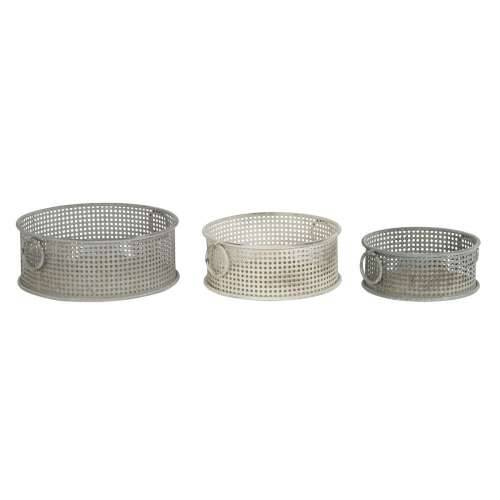 Set košara DKD Home Decor 43 x 42 x 17 cm Metal Aluminij Vintage Cijena