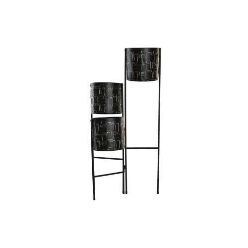 Tegla za biljke DKD Home Decor Crna zlatan Metal Lice 22 x 22 x 93 cm Cijena