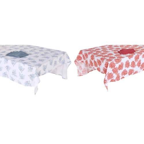 Stolnjak i salvete DKD Home Decor 150 x 250 x 0,5 cm Plava Fuksija Bijela (2 kom.) Cijena