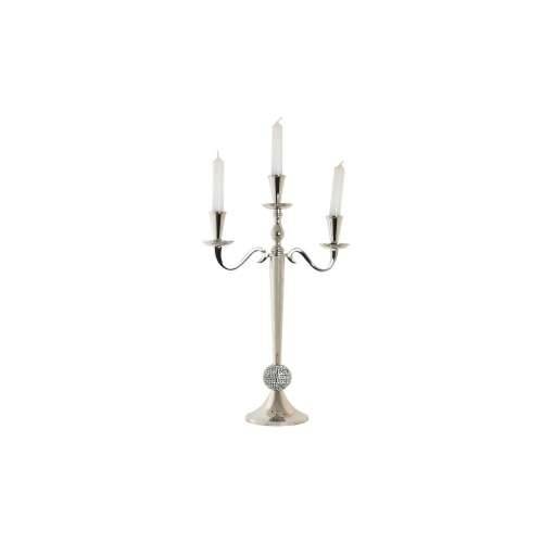 Svijećnjak DKD Home Decor 30 x 12 x 46 cm Srebrna Aluminij kromirano Cijena