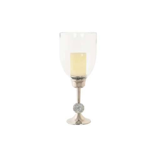 Svijećnjak DKD Home Decor 16 x 16 x 41 cm Srebrna Aluminij Akril Cijena