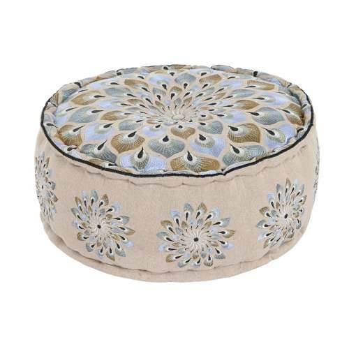 Puff DKD Home Decor Plava Bež 60 x 60 x 27 cm Cijena