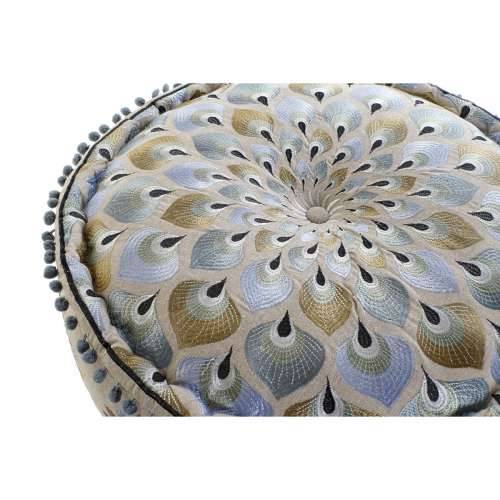 Puff DKD Home Decor Plava Bež 60 x 60 x 27 cm Cijena