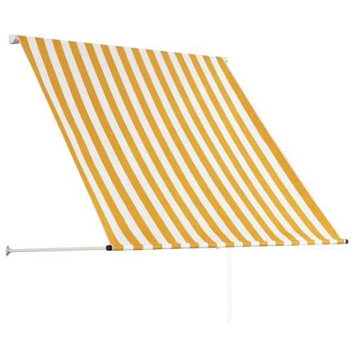 Tenda na uvlačenje 150 x 150 cm žuto-bijela - Žuta i bijela 150 x 150 cm 1 Cijena