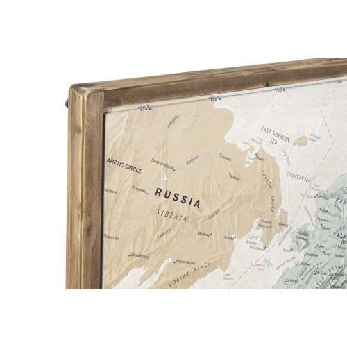 Set od Keturios slike DKD Home Decor Karta Svijeta Vintage Loft 200 x 3,5 x 120 cm Cijena