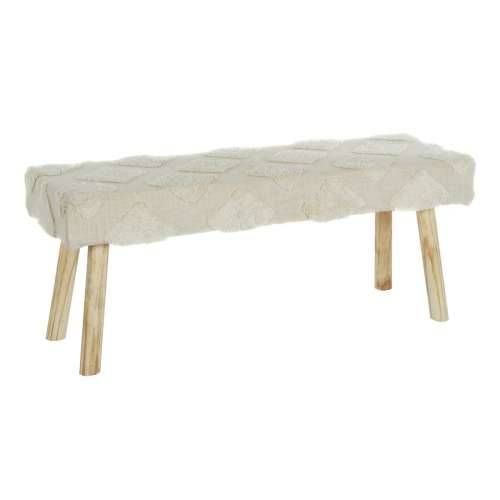 Stolac DKD Home Decor Bijela Prirodno Drvo 120 x 50 x 40 cm Cijena