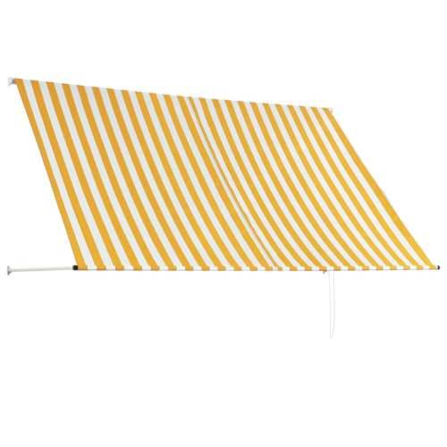 Tenda na uvlačenje 250 x 150 cm žuto-bijela Cijena