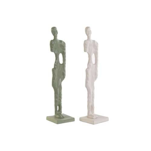 Ukrasna figura DKD Home Decor Bijela Zelena 9 x 9 x 40 cm (2 kom.) Cijena