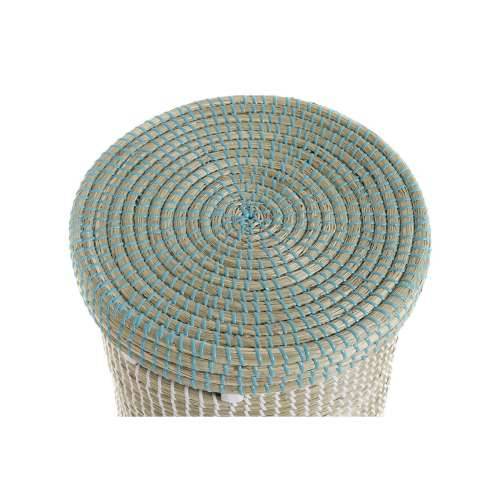 Set košara DKD Home Decor Plava Bijela Prirodno Morska trava 44 x 44 x 51 cm Cijena