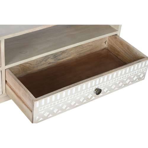 Namještaj za TV kabinet DKD Home Decor Bijela Prirodno Drvo Manga 130 x 40 x 45 cm Cijena