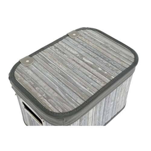 Set košara DKD Home Decor Bijela Siva Bambus Drvo MDF 51 x 35 x 33 cm Cijena