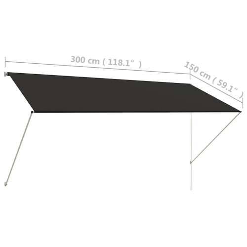 Tenda na uvlačenje 300 x 150 cm antracit - Antracit 300 x 150 cm 1 Cijena