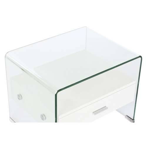 Noćni ormarić DKD Home Decor Bijela Providan Kristal Drvo MDF 50 x 40 x 45,5 cm Cijena
