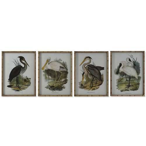Slika DKD Home Decor ptice Orijentalno 45 x 3 x 60 cm (4 kom.) Cijena