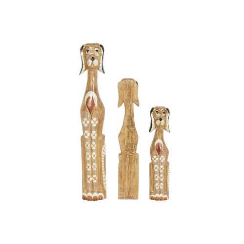 Ukrasna figura DKD Home Decor Bijela Smeđa Pas Tropsko 80 cm 16 x 9 x 100 cm Cijena