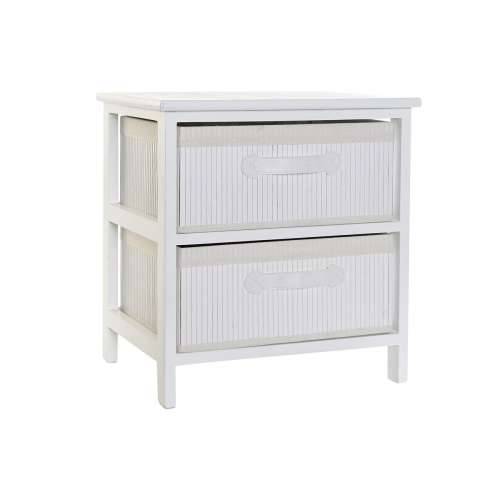 Ormarić s ladicama DKD Home Decor Bijela Bambus Paulovnija 42 x 32 x 45 cm Cijena