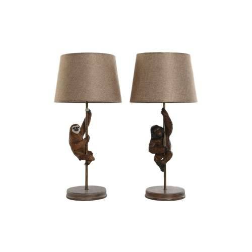 Stolna svjetiljka Home ESPRIT Smeđa Metal Smola 50 W 220 V 26 x 26 x 53,5 cm (2 kom.) Cijena