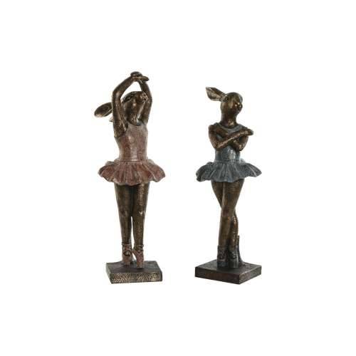 Ukrasna figura Home ESPRIT Plava Roza zlatan romantični Plesačica Klasičnog Plesa 13 x 12 x 30,5 cm (2 kom.) Cijena