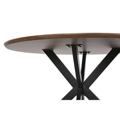 Blagavaonski stol Home ESPRIT Smeđa Crna Željezo Drvo MDF 120 x 120 x 75 cm Cijena