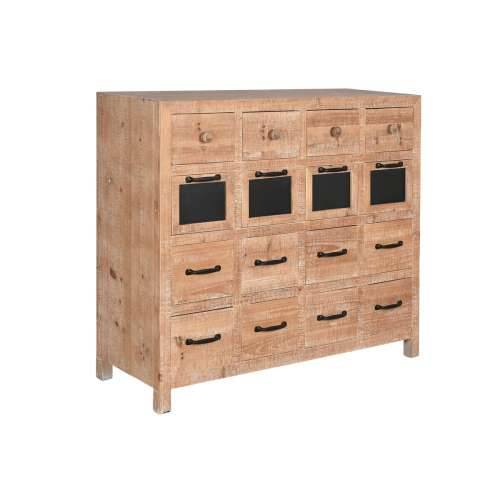 Ormarić s ladicama Home ESPRIT Crna Prirodno Metal Jela Cottage 110 x 40 x 92,5 cm Cijena
