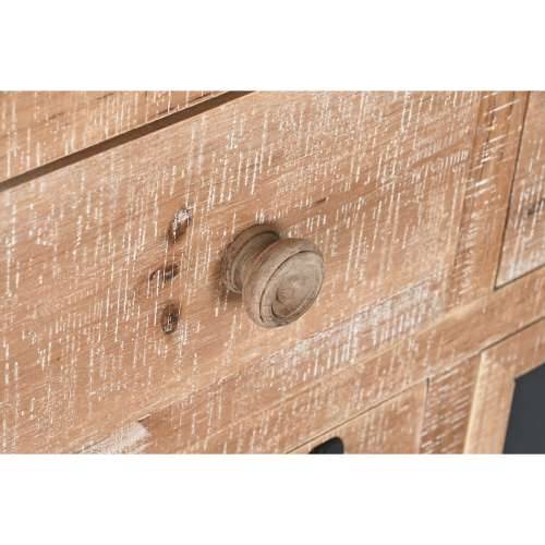 Ormarić s ladicama Home ESPRIT Crna Prirodno Metal Jela Cottage 110 x 40 x 92,5 cm Cijena