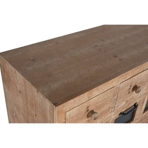 Ormarić s ladicama Home ESPRIT Crna Prirodno Metal Jela Cottage 110 x 40 x 92,5 cm Cijena