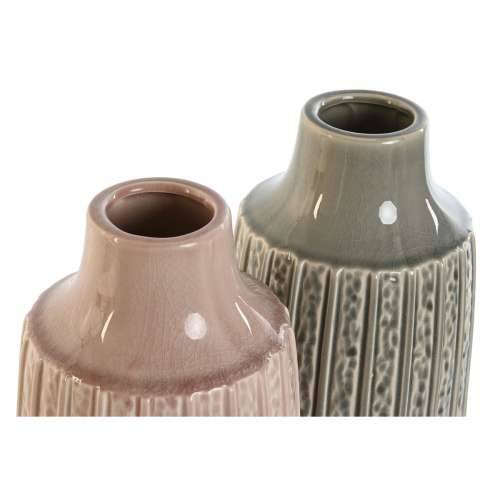 Vrč Home ESPRIT Siva Roza Porculan 15 x 15 x 31 cm (2 kom.) Cijena