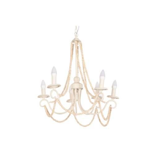 Stropna svjetiljka Home ESPRIT Bijela Svijetlo smeđi Drvo Metal 25 W 60 x 53 x 55 cm Cijena