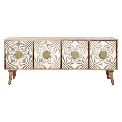 Namještaj za TV kabinet Home ESPRIT zlatan Prirodno Drvo 145 x 40 x 60 cm Cijena