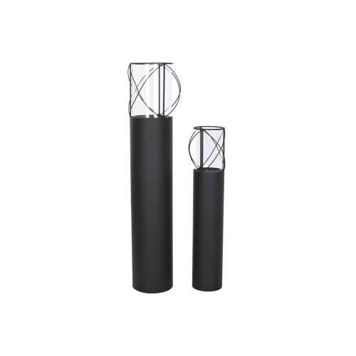 Set Svijećnjaka Home ESPRIT Crna Metal Kristal 27 x 27 x 125 cm (2 kom.) Cijena