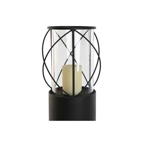 Set Svijećnjaka Home ESPRIT Crna Metal Kristal 27 x 27 x 125 cm (2 kom.) Cijena
