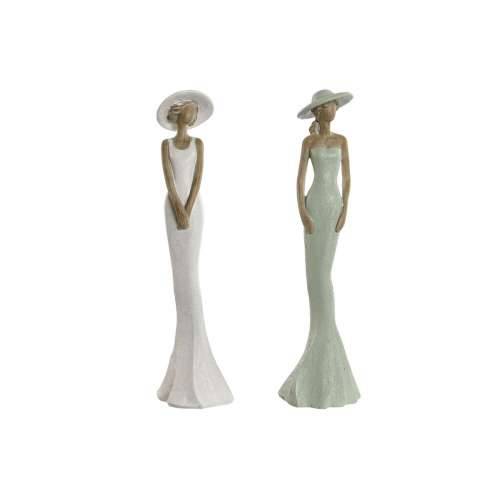 Ukrasna figura Home ESPRIT Bijela Zelena Dama 7,5 x 7,5 x 30 cm (2 kom.) Cijena